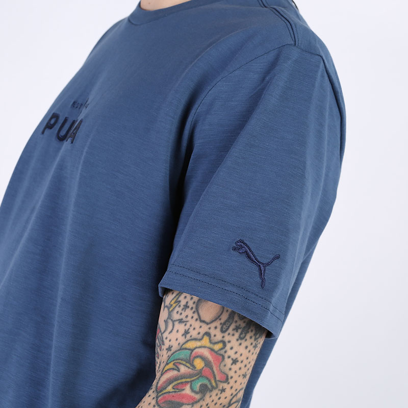 мужская синяя футболка PUMA Pull Up SS Tee 59874002 - цена, описание, фото 3